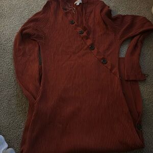 Orange body con dress